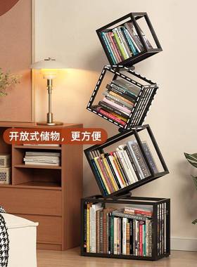 创物意转角IXC书架置落地架一铁艺网红异形展示架客厅书柜书架体