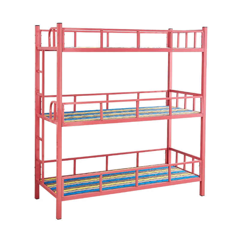 托管学生三层铁床幼儿园儿v童三层床上下床午睡床午托班铁床宿舍