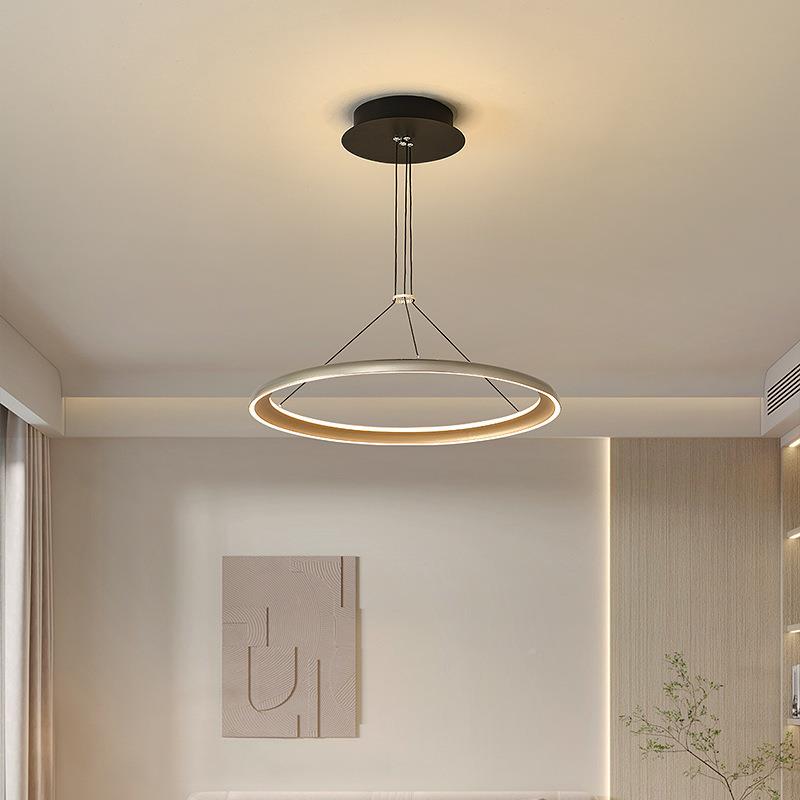 客190厅吊灯简约现代个大气225款灯具0北欧卧室新餐厅网红性圈圈