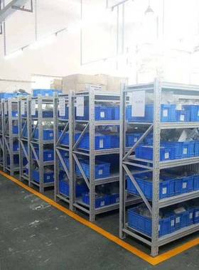 蓝色货架多层仓库重储货架承强组仓合货架工厂货架型轻91型中货架