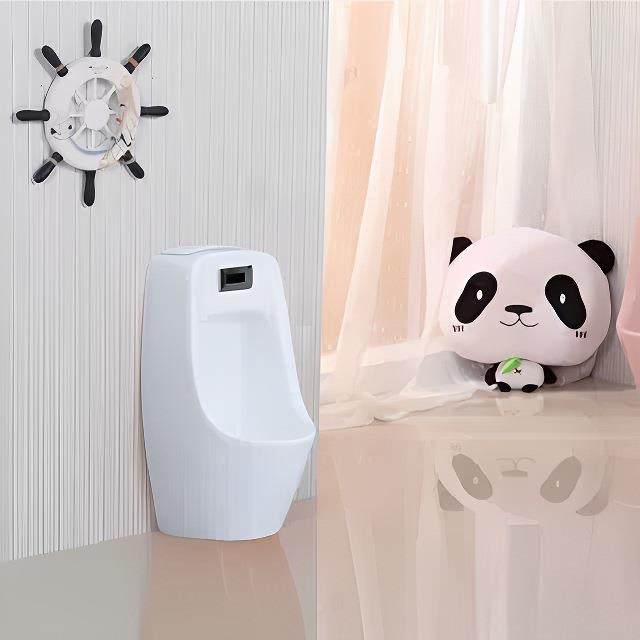 幼儿园儿彩色B001陶童瓷便小小男孩站立式尿兜斗挂斗墙式感应小便