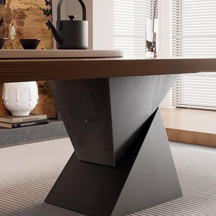 新板中式实茶木大茶桌椅XEZ组合家用客厅办公室高感级泡台现代简