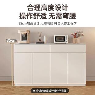 餐茶边柜现代简约靠墙置一体物柜风客厅GJJ水柜奶油家用橱柜厨房