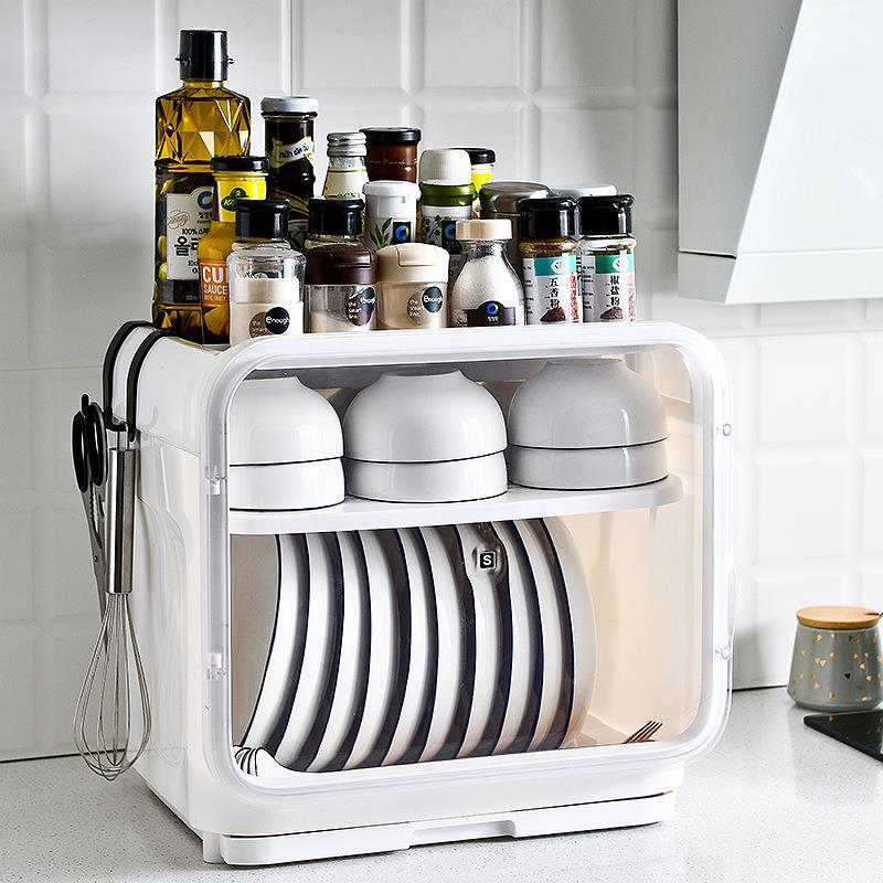 碗架碗筷收纳盒带放餐具装碗1526箱碟盘盖沥水置物架塑料厨碗柜家