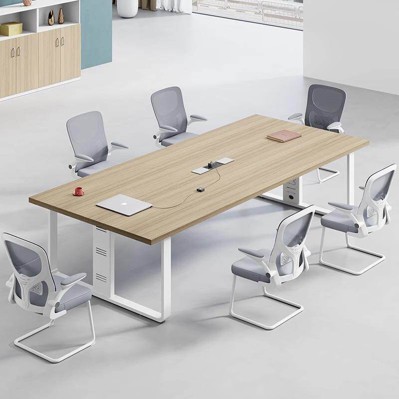 会议桌无品牌/长条简桌约现代桌椅组大合接待洽培训小型办公室家