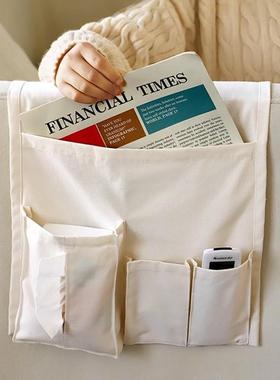 布艺床发扶手侧挂边收纳袋挂沙袋QWN遥控器边式储物置物袋