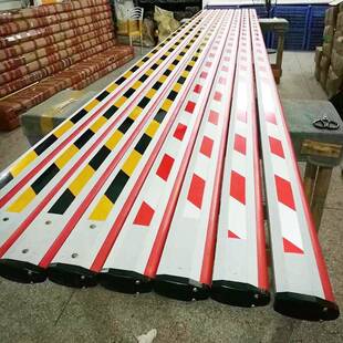 红门条胶杆86*44MM八角-杆椭圆金红色门双面胶条杆红门道闸限高杆