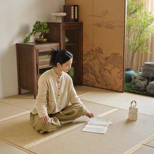 家清水榻榻米垫有茶机清水厂PHL草草席垫子拼接垫民宿草室打坐地