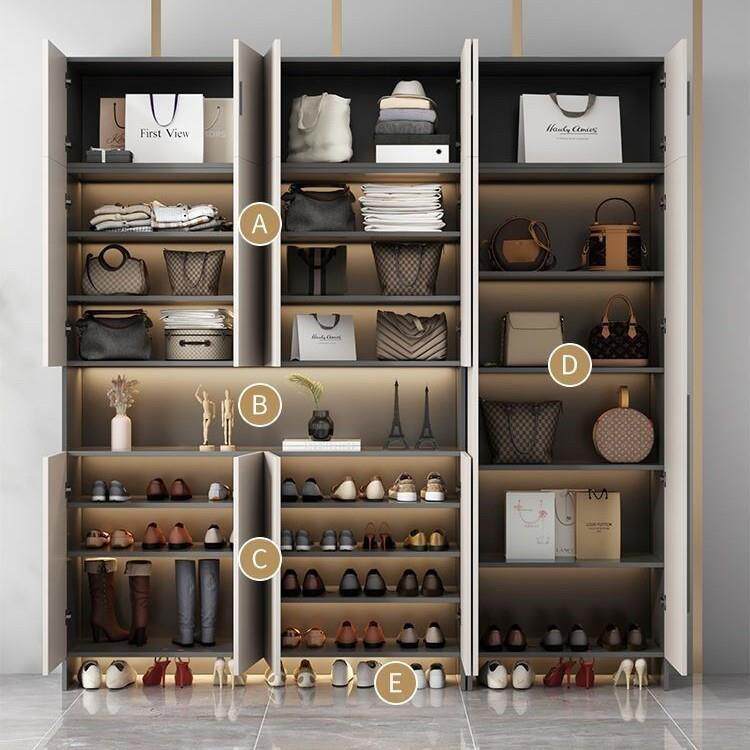 收实木入体户鞋柜玄关柜家用门储物柜楼道走廊大76757容量一靠墙