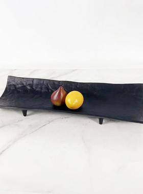 现代侘寂艺术果盘几餐盘托饰品装饰茶摆件民宿新中式样板间8449摆