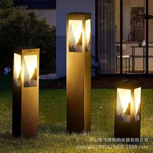 太阳过能坪灯外防水草地灯室外中式庭院灯简约草户花LL-8763园道