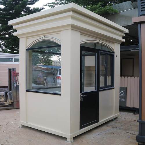 真石漆岗真石漆亭安岗亭艺术岗亭保亭户外成房品岗移动门卫保安亭