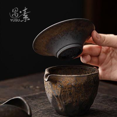 遇意百孔茶素陶瓷茶漏滤功夫茶具分茶过滤器创CL-21120漏斗茶渣过