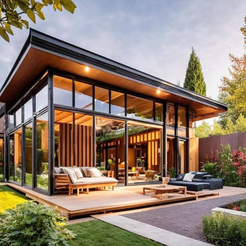 北欧现代隔热景观阳光房户外花园休闲工作室轻奢简易别墅庭院凉亭