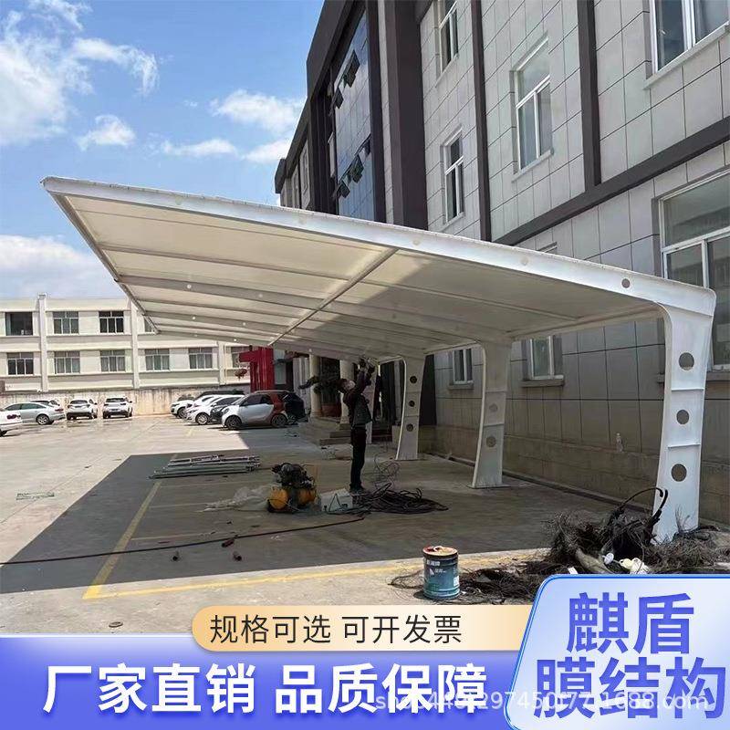 膜结构车棚汽车停车棚充电桩棚电动自行车棚张拉膜遮阳雨棚景观棚