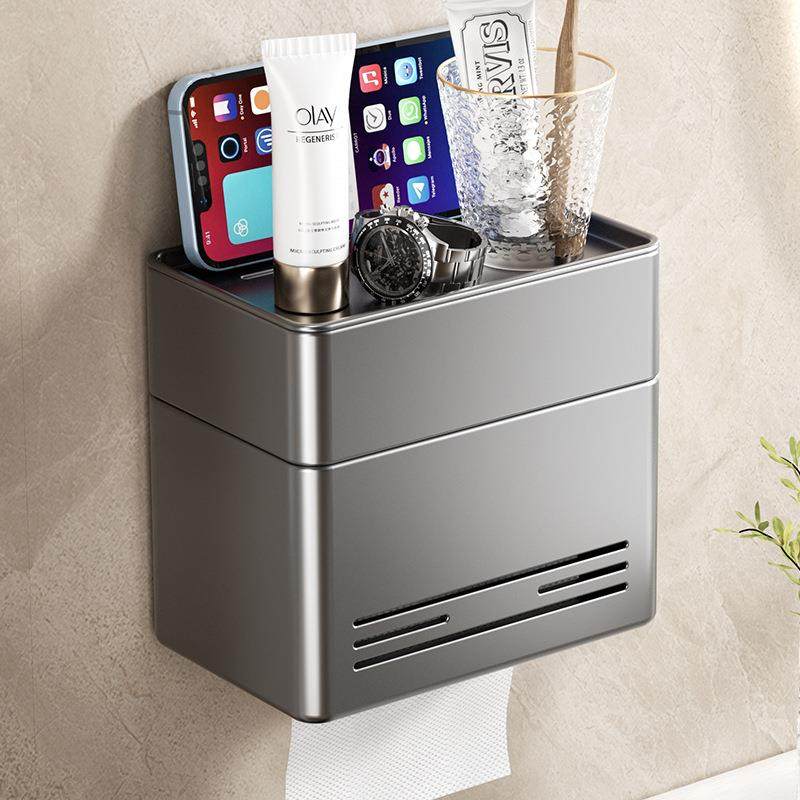 枪灰纸巾盒卫生间免打孔浴室墙上纸巾架壁挂式多功能太空铝抽纸盒,机械设备,其他机械设备,淘宝优惠券,粉丝福利购,淘宝优惠卷