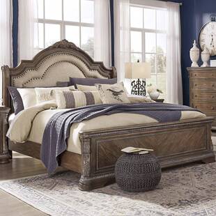 RH美式乡村风复古实木床双人床法式雕花主卧婚床高端简欧式橡木床