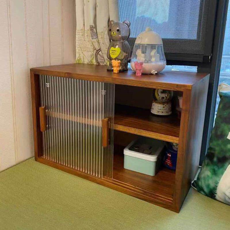 日式实木桌上碗柜迷你餐边柜厨房桌面收纳柜子茶水柜飘窗柜储物柜
