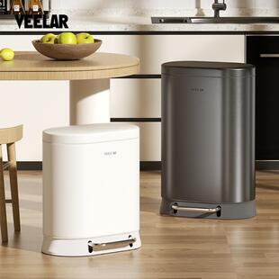 新款大容量厨房岛台专用垃圾桶家用客厅免弯腰高款不锈钢高颜值
