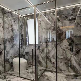 酒店式淋浴房玻璃隔断墙工厂卫生间浴室铝合金钢化玻璃隔断淋浴房