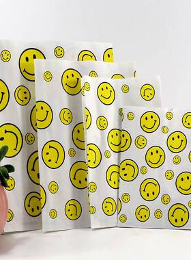 现货塑膜白淋纸包包袋多装笑脸防油纸袋鸡柳鸡排打袋535100个/捆