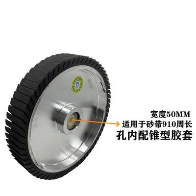砂带机橡胶轮轮砂带传动轮抛光轮抛铝芯橡胶轮打VEH光机磨轮斜纹
