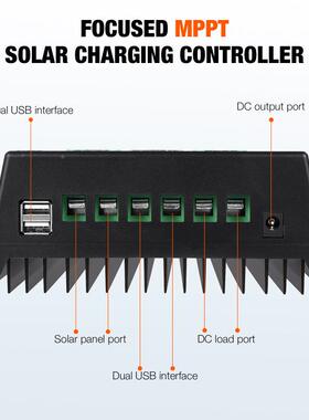 MPT太阳控制器1ZGA224V36VP48V铅V酸锂蓄电池光伏板充电控能制器