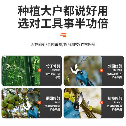 锂电园果枝剪刀家UBM林果用园艺园力林省修枝剪家用多功能摘剪树
