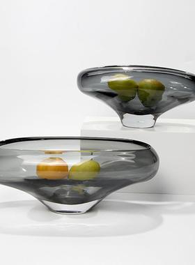 果样盘合集玻璃水果盘轻奢桌面件现果盘代家居板间软摆装装饰大品
