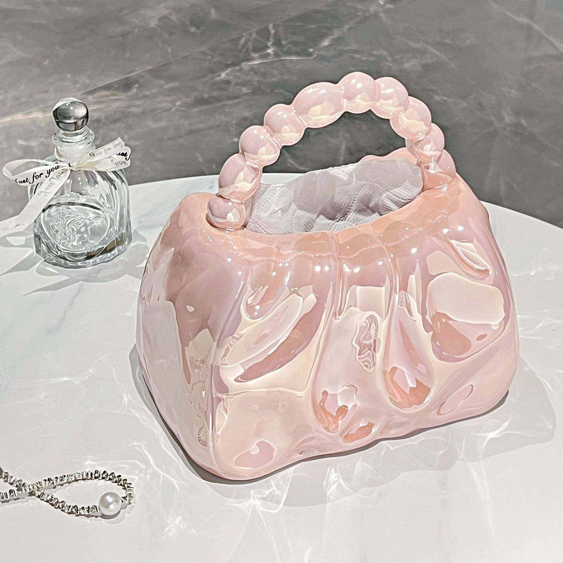 厅客创意352手提包纸巾盒桌面餐巾纸抽纸盒厅茶几高档轻奢装客饰,收纳整理,纸巾盒,淘宝优惠券,粉丝福利购,淘宝优惠卷