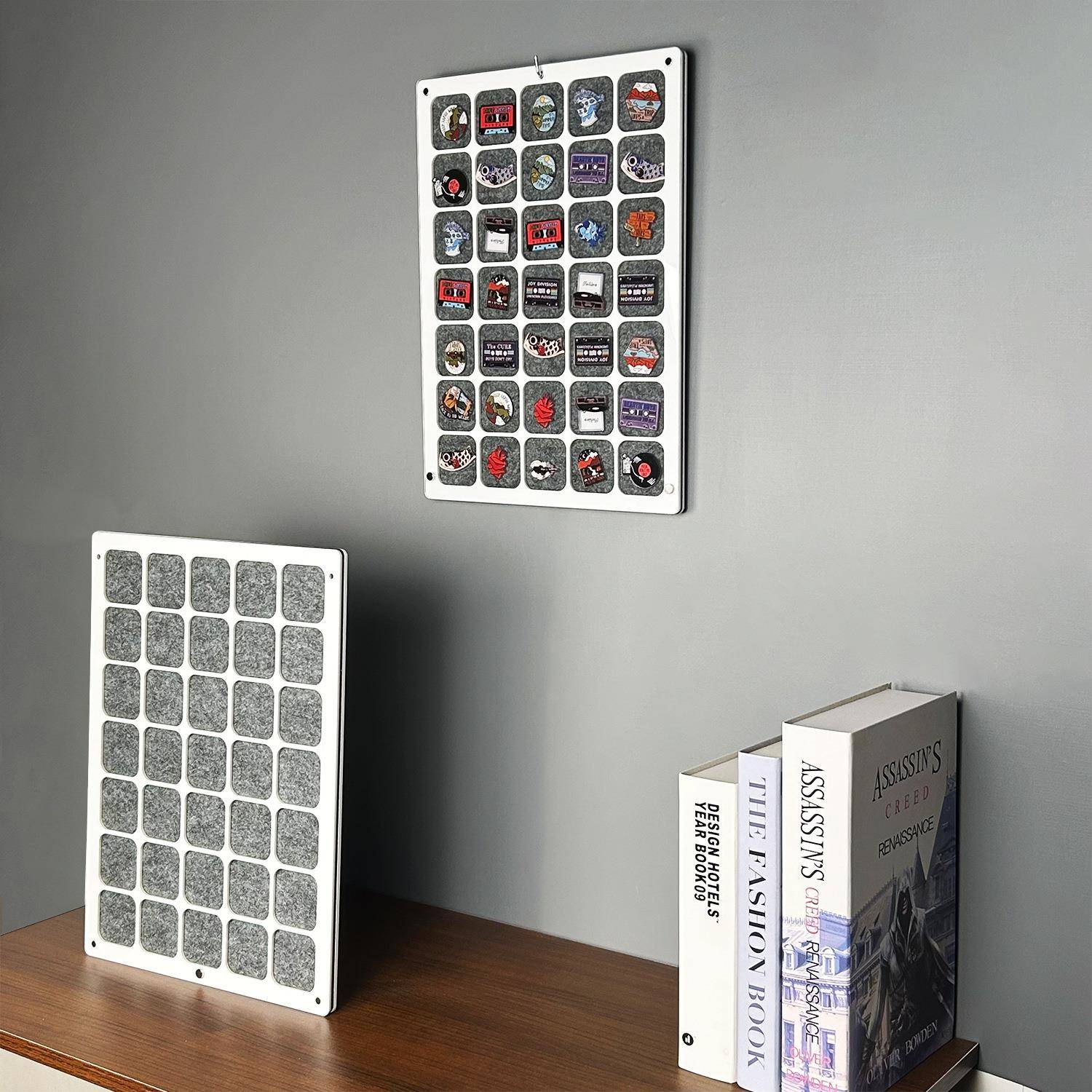 透明亚57克力饰品徽章展示盒币章纪念收纳盒尘吧唧谷子桌勋面防收