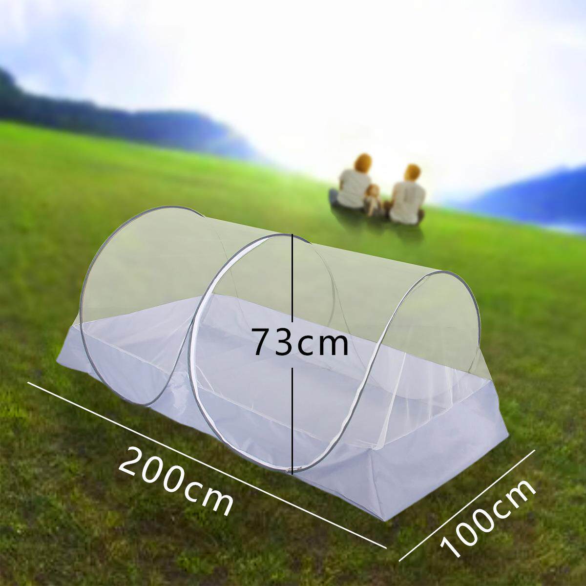 蚊帐防灰色底单虫网罩便携式室内户外可折叠窝免安装加蚊蜂眼侧开