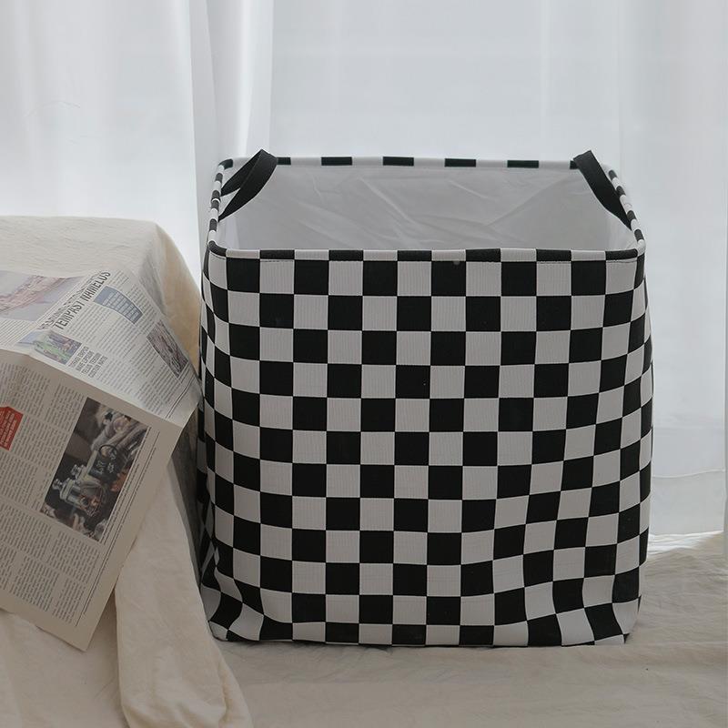 大容量被子收黑白格纳子袋衣带服整理袋防霉潮提手搬家神器专用打