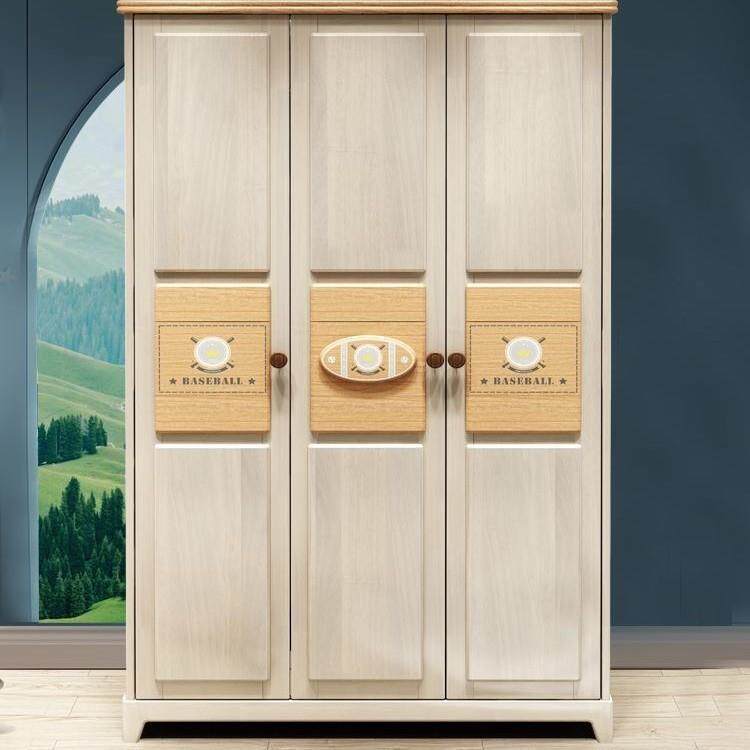新纳款儿童实木衣柜IZV简约现代青柜女少年男孩孩卧室收柜家用储