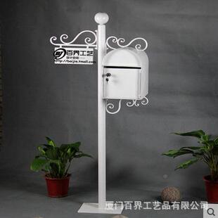 田园户外信箱创意SYR落地站立式信道箱白邮色摄影具咖啡店装饰摆
