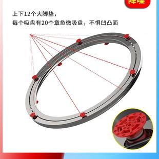 降噪顺滑款餐桌转石盘底座轴承不钢FMK大理实木玻璃家锈用圆桌轨