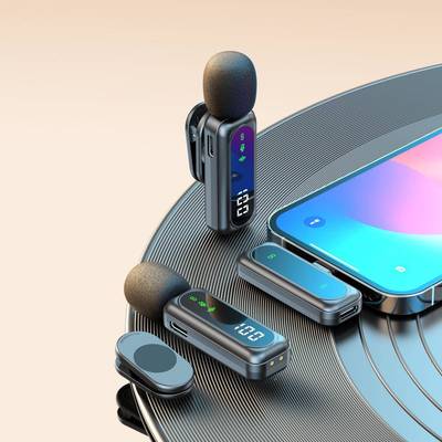 新款私模J2无线领夹1麦克一拖二J21麦抖风音直播VLOG拍摄收音无线