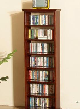 实木CD架柜地碟片光碟架子影碟架架置物架CYA夹缝窄落CD柜DVD架