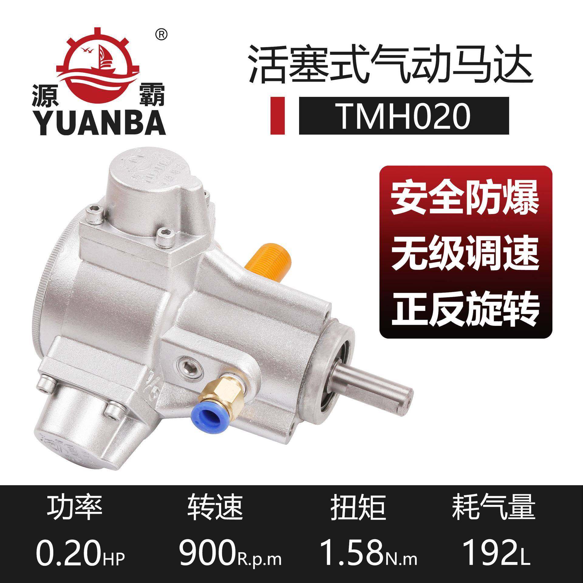 气动马达瑞安源霸活塞式气动马达TMH020基本型可配法兰减速机