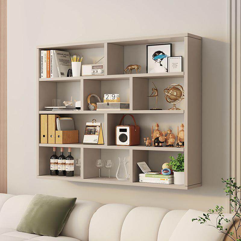 全实木酒架家用挂壁书架柜子壁挂式多层置物架厨房餐厅展示架