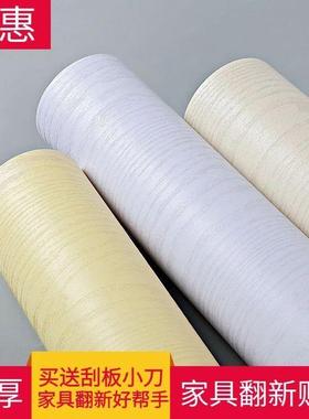 加hh3ExM9o厚纹贴纸特木厚实家习具翻新自粘木防水衣柜旧学桌