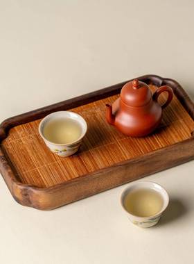 胡桃木干泡台木28473茶席水套装小型实茶盘茶台茶具茶承托盘壶储
