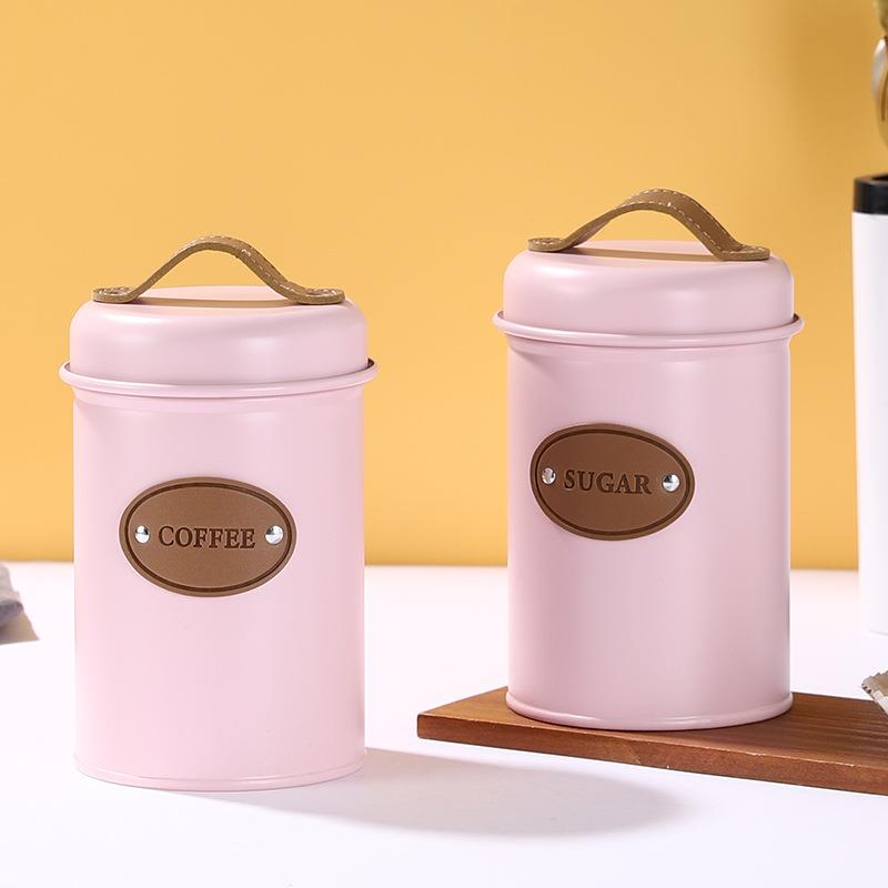 北欧罐金属密封潮2310N储家用防店铺大容量储物罐糖果咖啡物豆罐