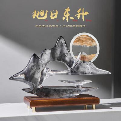 新中式创意山水意送境画装饰客厅流书房办公沙室SHBC1588玄关礼树