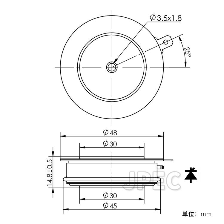 K30A1000VKG3GJX00-10高频可控硅平板高频晶G闸0管KA300-上10海奇