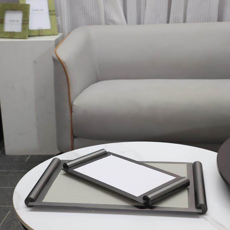 现简约金属皮革编1059桌织关纹托盘摆件客厅卧代室玄面电视柜家居,家居饰品,装饰摆件,淘宝优惠券,粉丝福利购,淘宝优惠卷