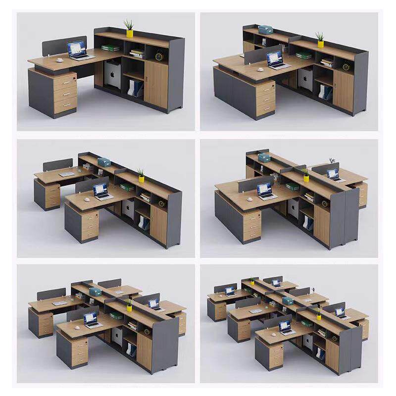办公桌4人代位职员桌隔断现板式位电脑桌卡椅2YA-3621人位办公桌