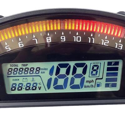 摩车改装配件大牛LCD显示屏挡6液仪33689表七彩可调色托里程表速
