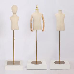 儿童模特具半身带带手橱窗道展示架小孩男女童装头模特假331店人