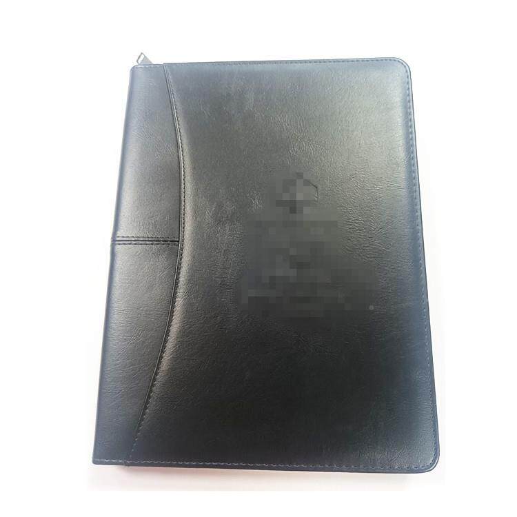 算A4文件夹定制器皮质商务经理夹带计商资料皮HU-70003质收纳务夹